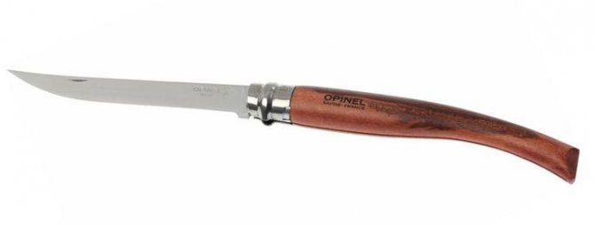 Нож складной туристический многофункциональный Opinel VRI Folding Slim Bubinga
