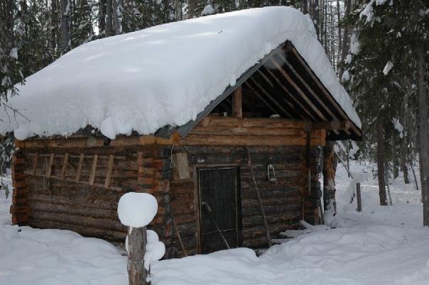 hunting winter hut