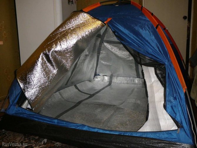 Утепление зимней палатки полиэтиленом